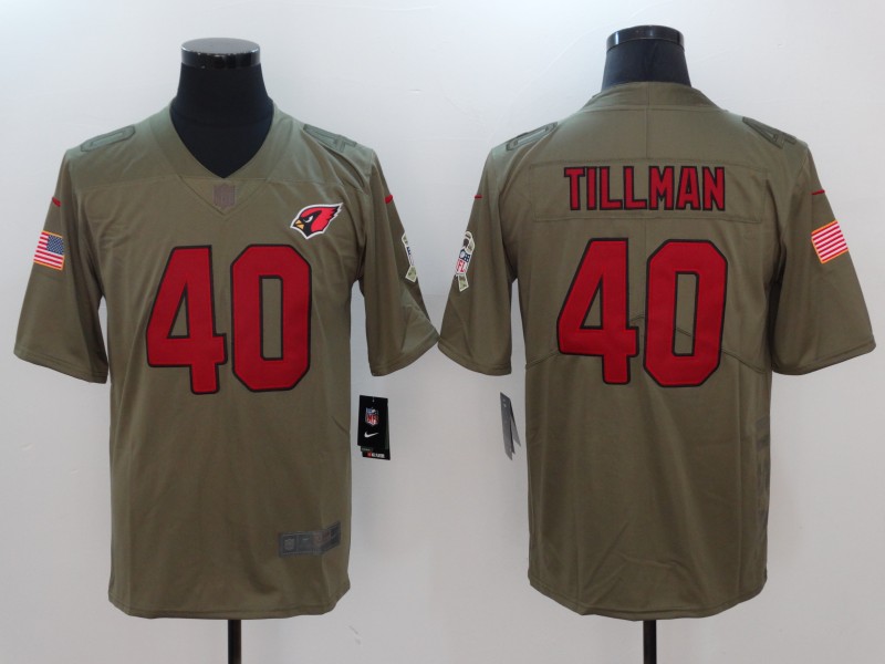 Men Arizona Cardinals #40 Tillman Nike Olive Salute To Service Limited NFL Jerseys->->NFL Jersey